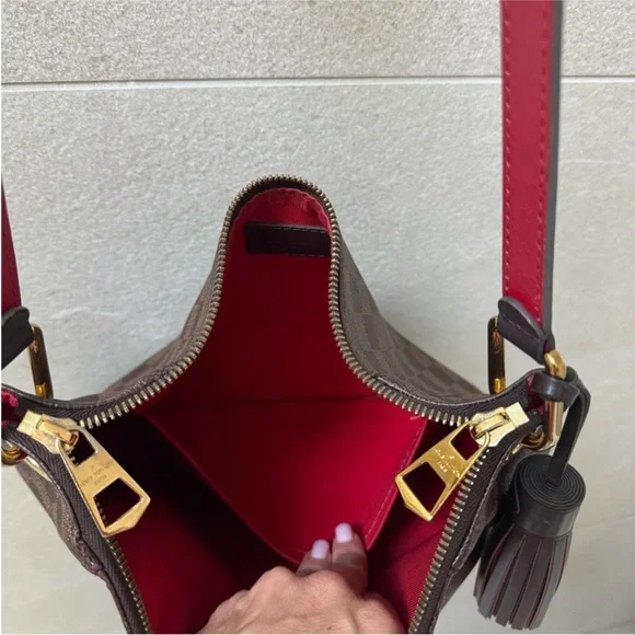 Louis Vuitton South Bank Damier Crossbody Shoulder Bag EBENE - Picture 10 of 15